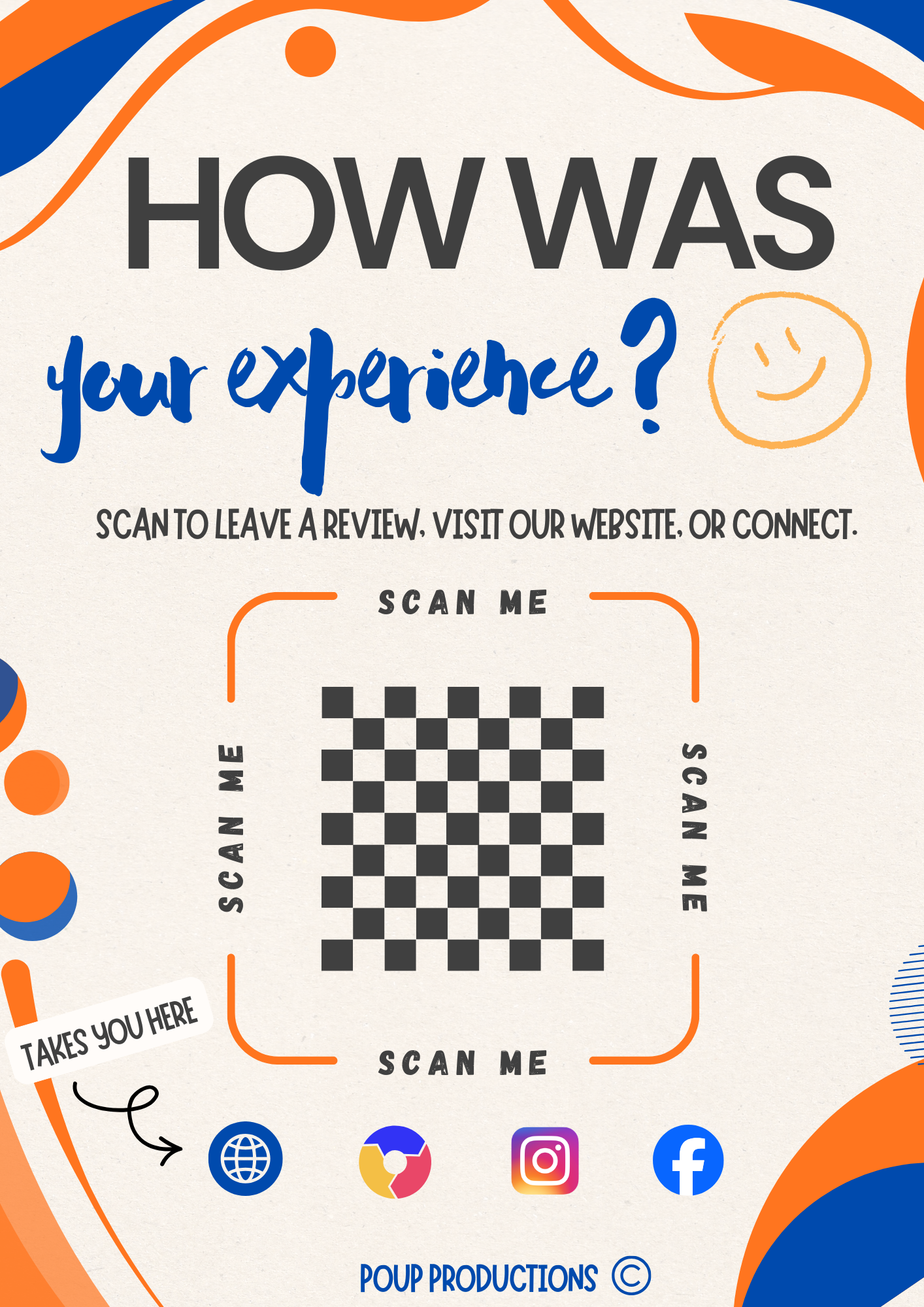 Poup Productions universal QR display